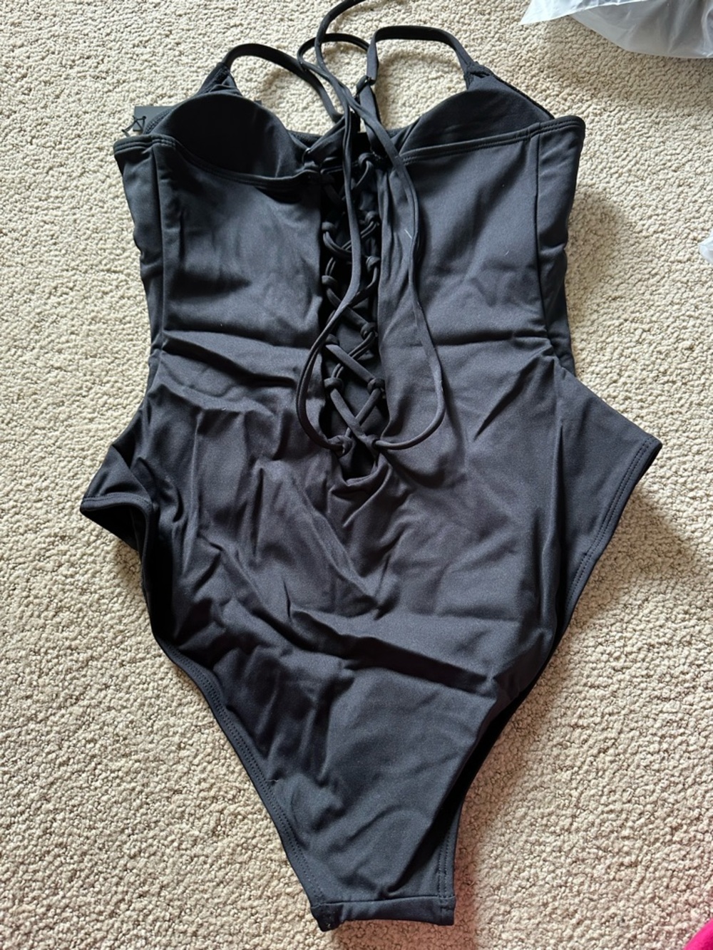 NWT TA3 Lacey one piece swimsuit black large short - Picture 6 of 7